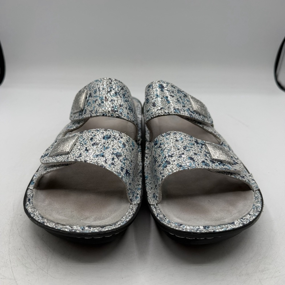 Alegria Violette Terrazzo Sandals Womens EU 41 US 10.5-11 Blue Silver White Shoe - Picture 4 of 11